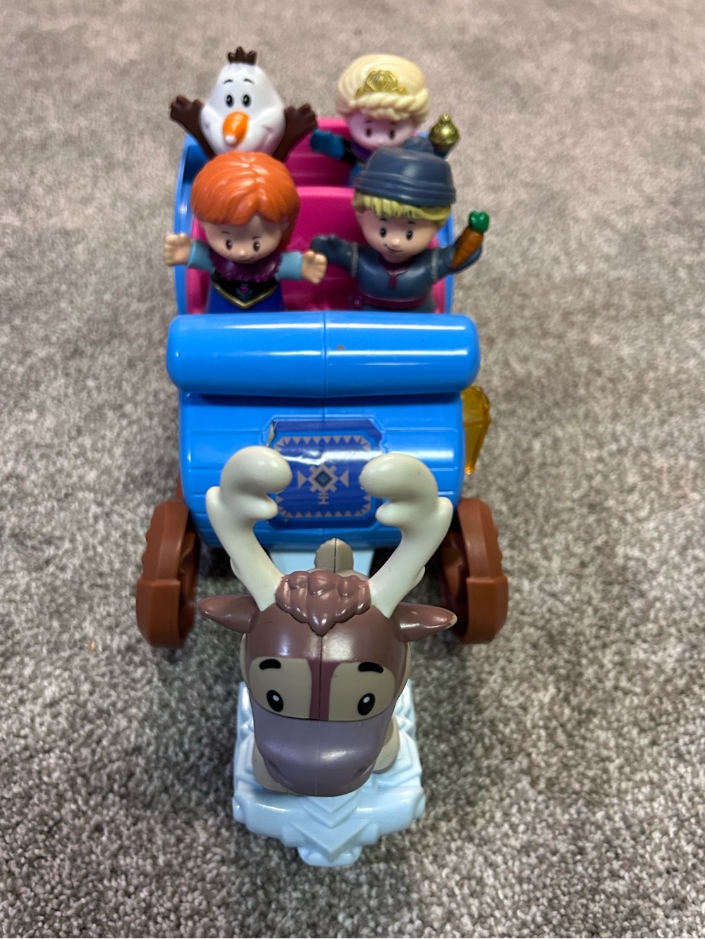Little People Frozen Kids Pull-Along Reindeer Wagon Toy